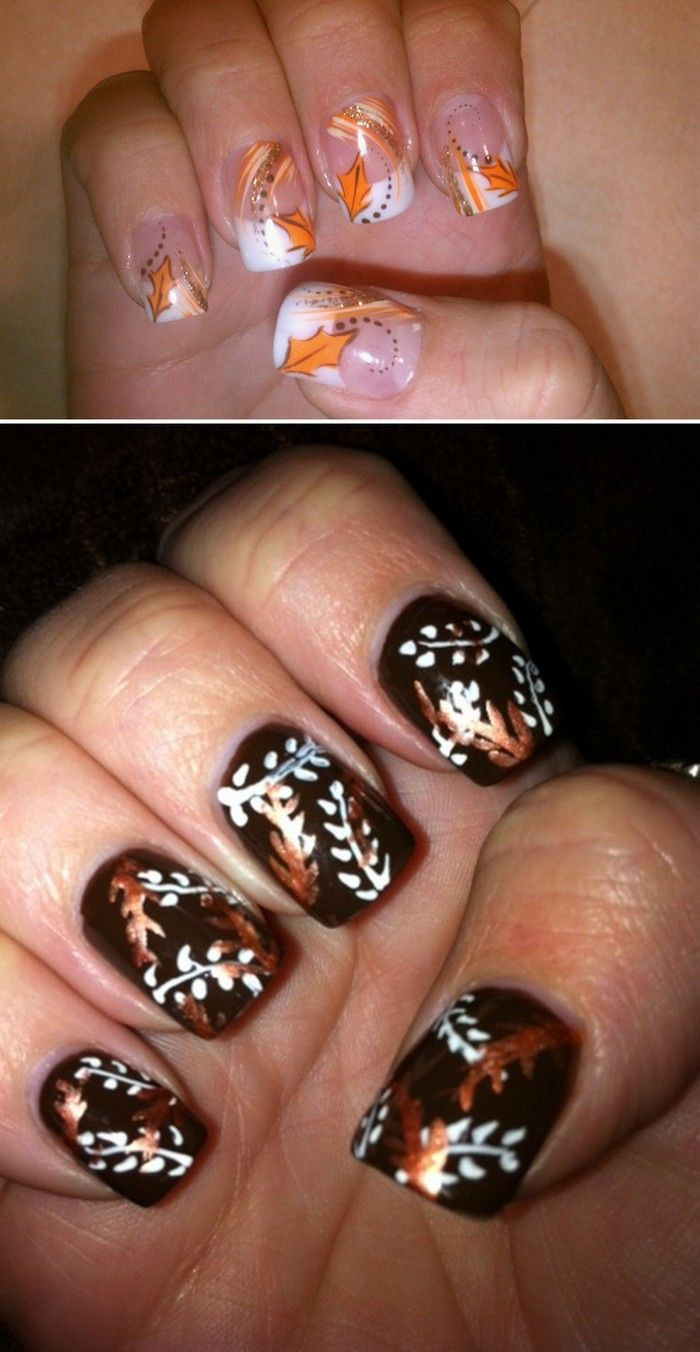 Fall Nail Designs Pinterest
 300 best Fall Thanksgiving nails images on Pinterest