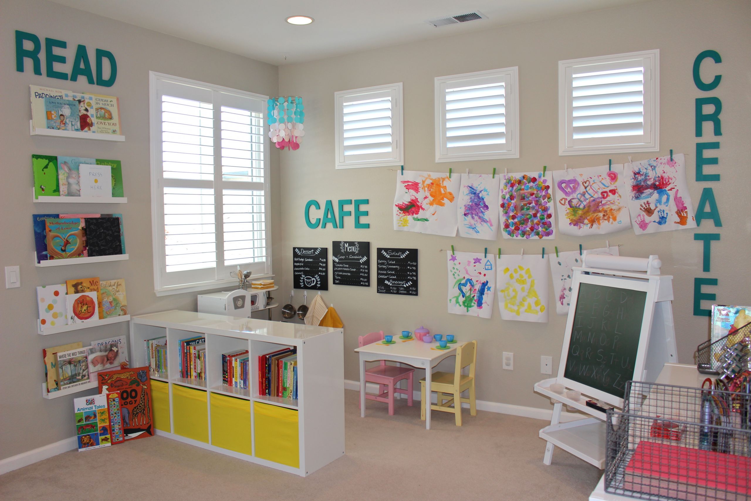 Family Room Kids Playroom
 Preschool Inspired Playroom Project Nursery