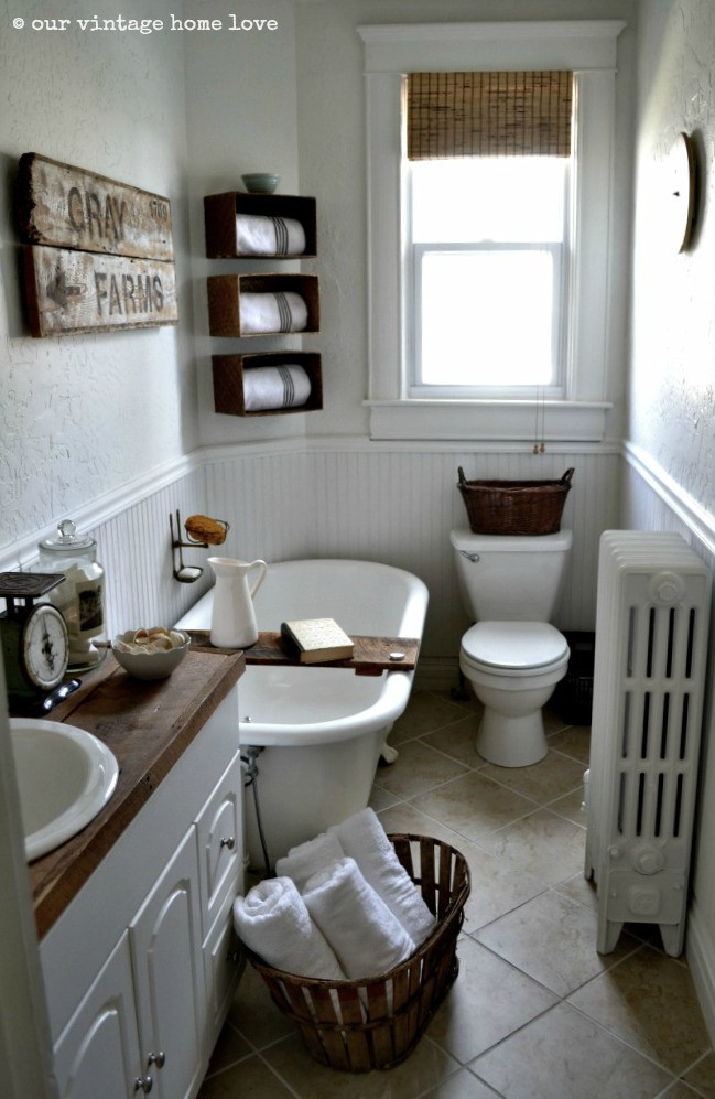 Farmhouse Bathroom Designs
 vintage home love Farmhouse Bathroom