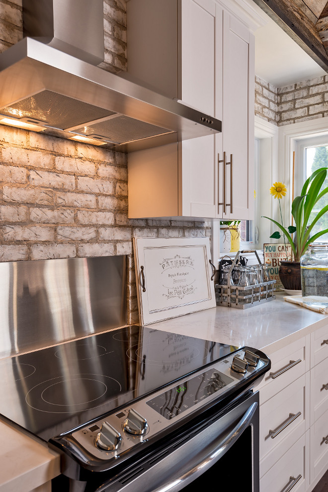 Farmhouse Kitchen Backsplash Ideas
 Whitewashed Brick & Reclaimed Barn Wood Shiplap Interiors