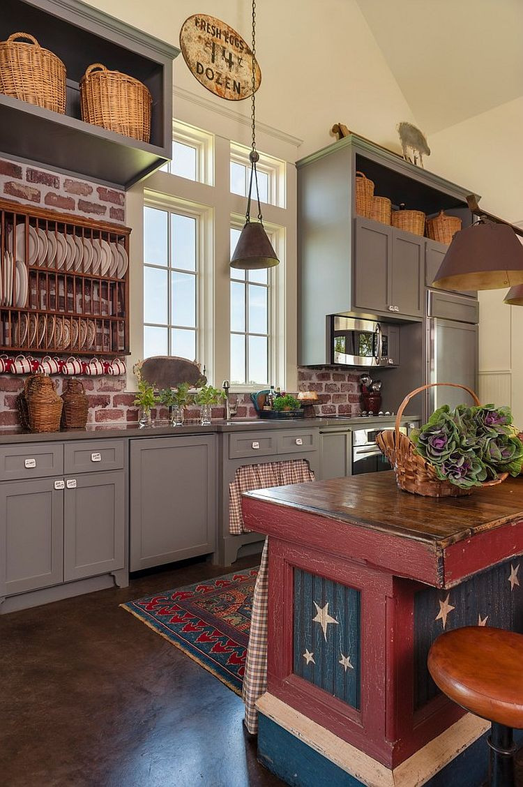 Farmhouse Kitchen Design Ideas
 50 Trendy and Timeless Kitchens with Beautiful Brick Walls