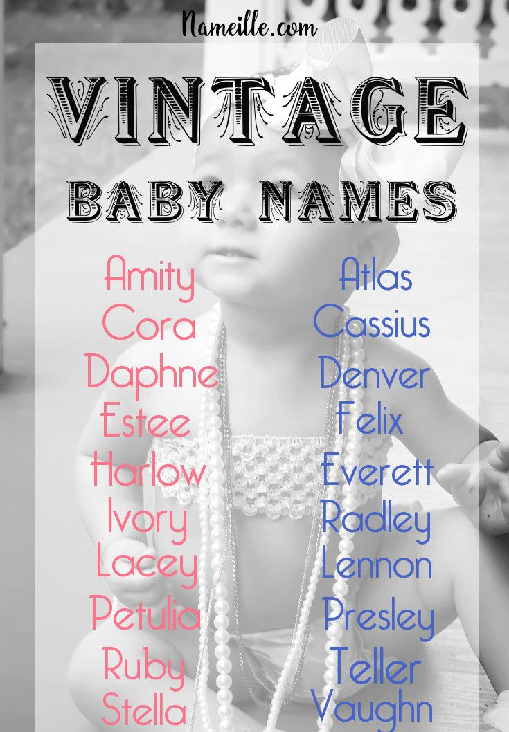 Fashion Baby Names
 Vintage Names Animals
