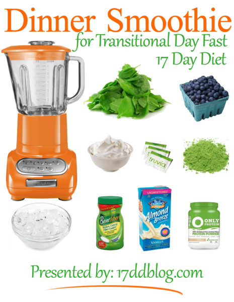 Fast Food Smoothies
 Dinner Smoothie Recipe for the 17 Day Diet