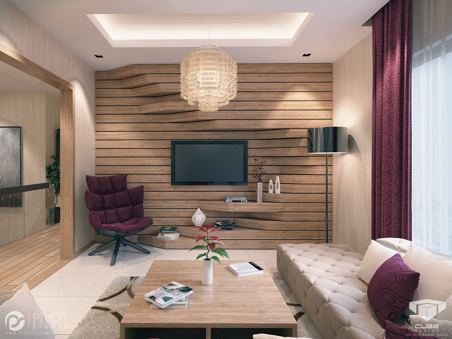 Feature Wall Living Room
 Luxurious Room Schemes