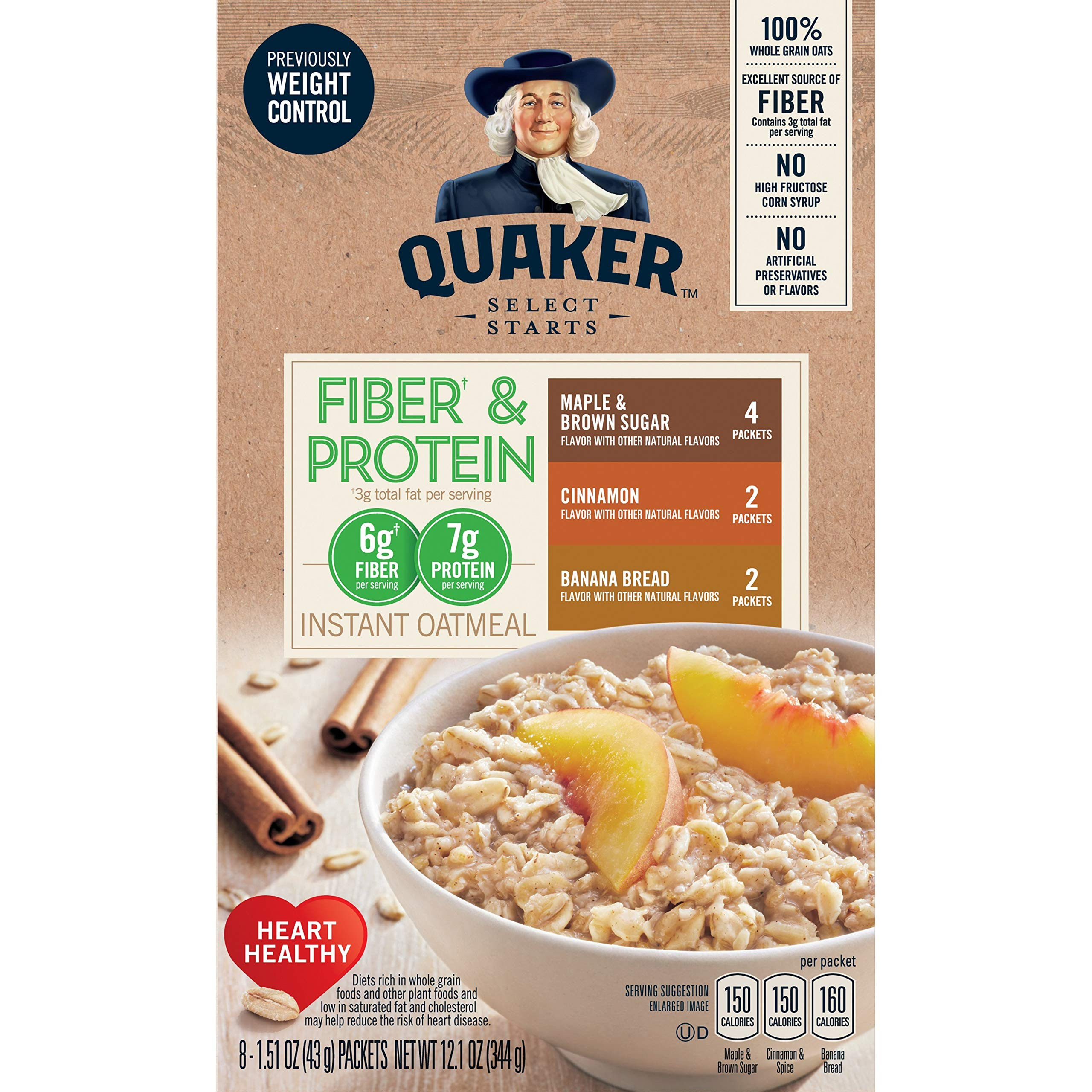 Fiber In Oats
 Amazon Quaker Instant Oatmeal Fiber&Protein