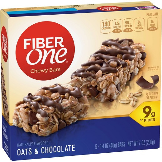 Fiber In Oats
 Fiber e Oats & Chocolate Chewy Bars 5ct Tar