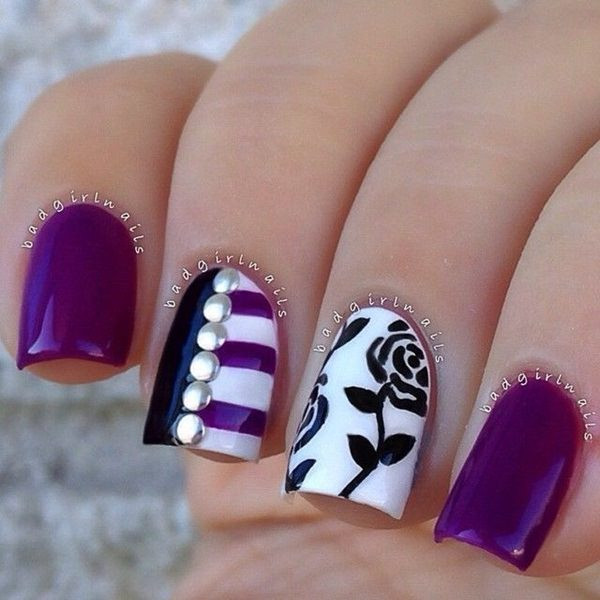 Finger Nail Styles
 50 Incredible Black and White Nail Designs