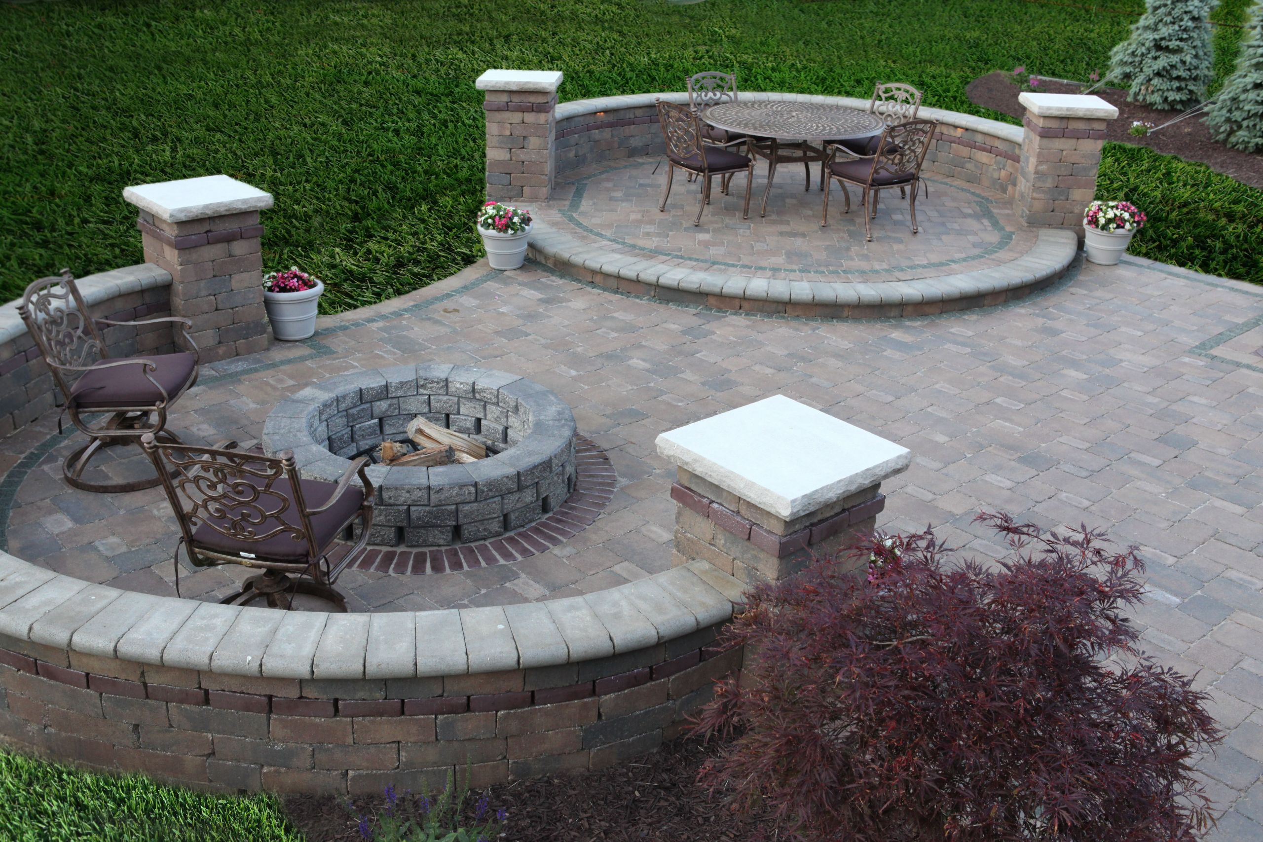 Fire Pit And Patio
 Baron Landscaping Outdoor Fireplace Contractor