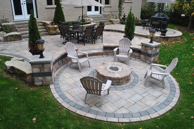 Fire Pit And Patio
 Round Fire Pit Kit Fire Pit OGS Landscape Services Whitby