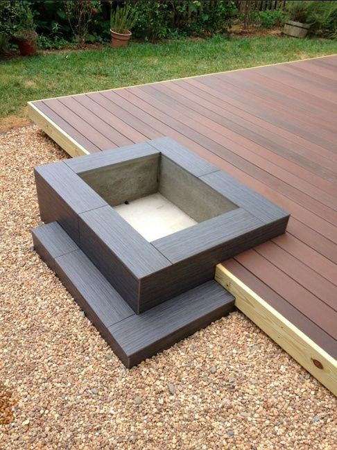 Fire Pit Built Into Deck
 backyard deck ideas ground level Saferbrowser Yahoo
