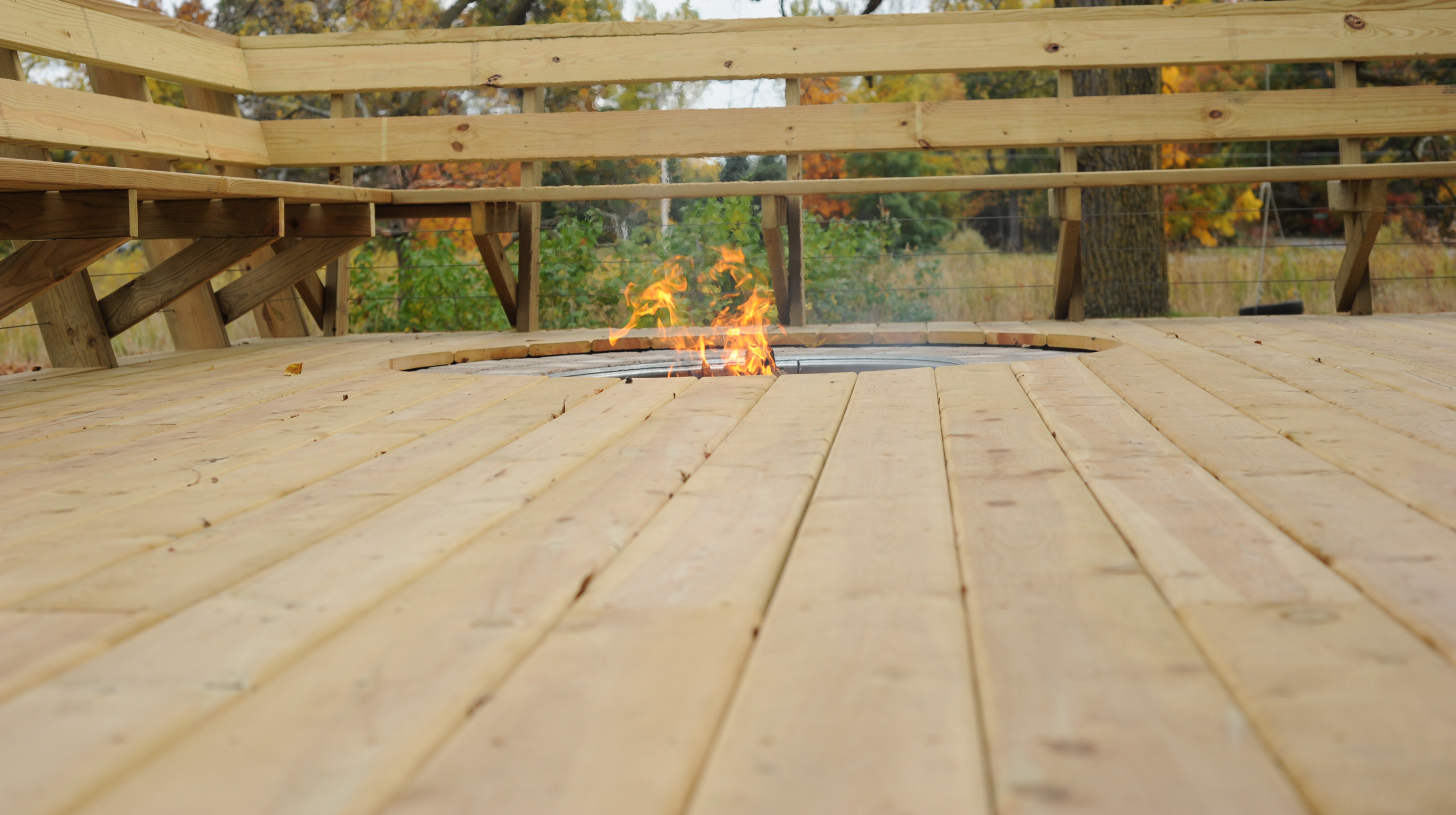 Fire Pit Built Into Deck
 Deck with Built In Fire Pit R&D Landscape