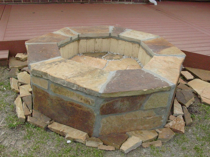 Fire Pit Built Into Deck
 Natural Stone Wood Burning Fire Pit Built By DW Elite
