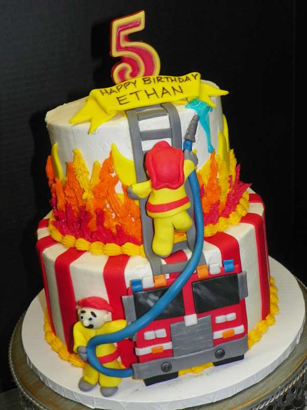 Firefighter Birthday Cake
 Plumeria Cake Studio Firefighter Birthday Cake