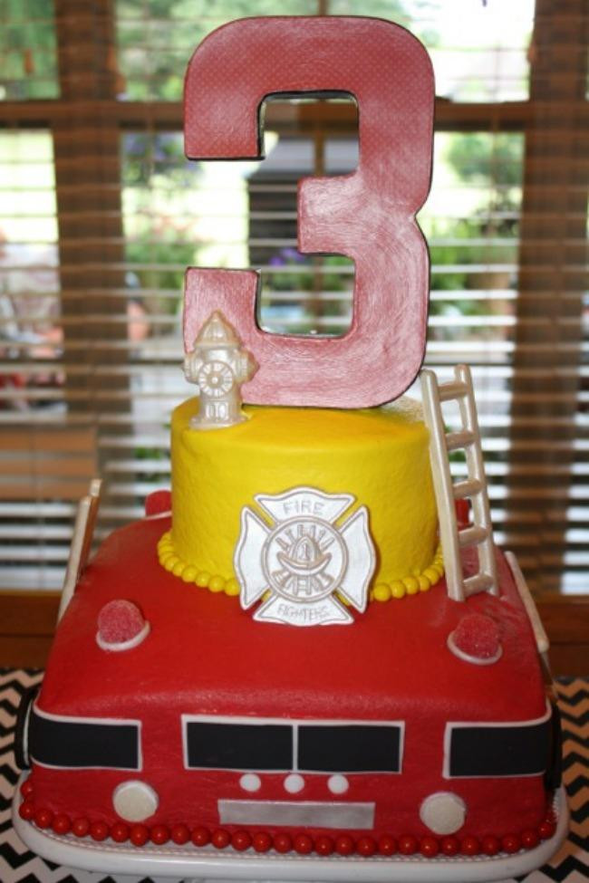 Firefighter Birthday Cake
 A Boy s Fireman Birthday Adventure Spaceships and Laser
