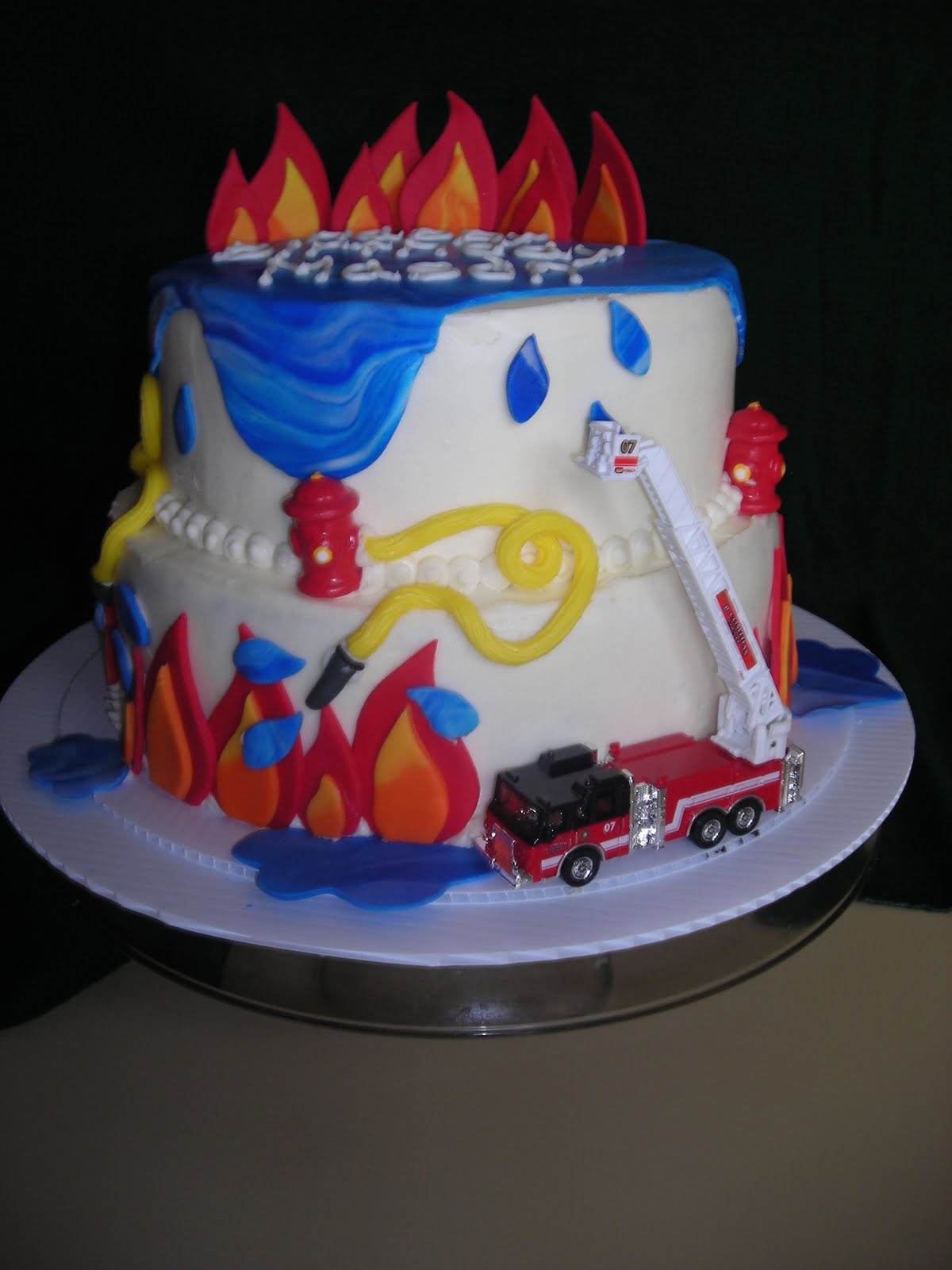 Firefighter Birthday Cake
 pattycakes Fireman Theme Birthday Cake