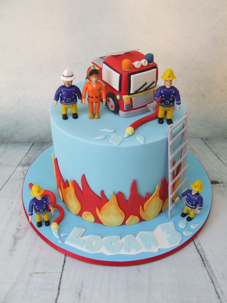 Firefighter Birthday Cake
 Best 25 Fireman sam birthday cake ideas on Pinterest