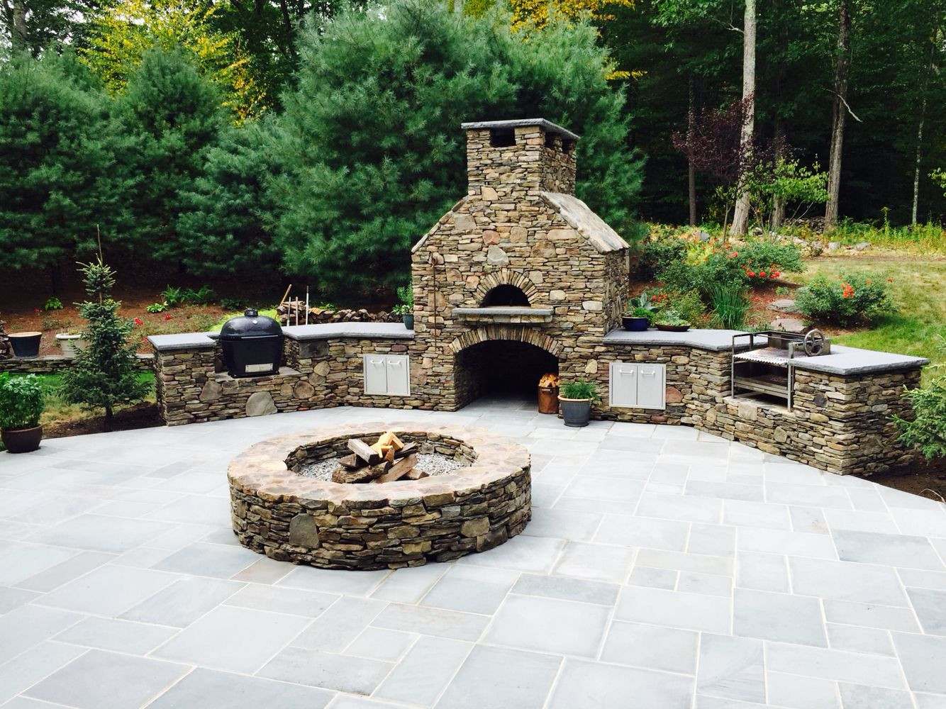 Firepit Kitchen And Bar
 Outdoor Kitchen With Pizza Oven Fire Pit Smoker And