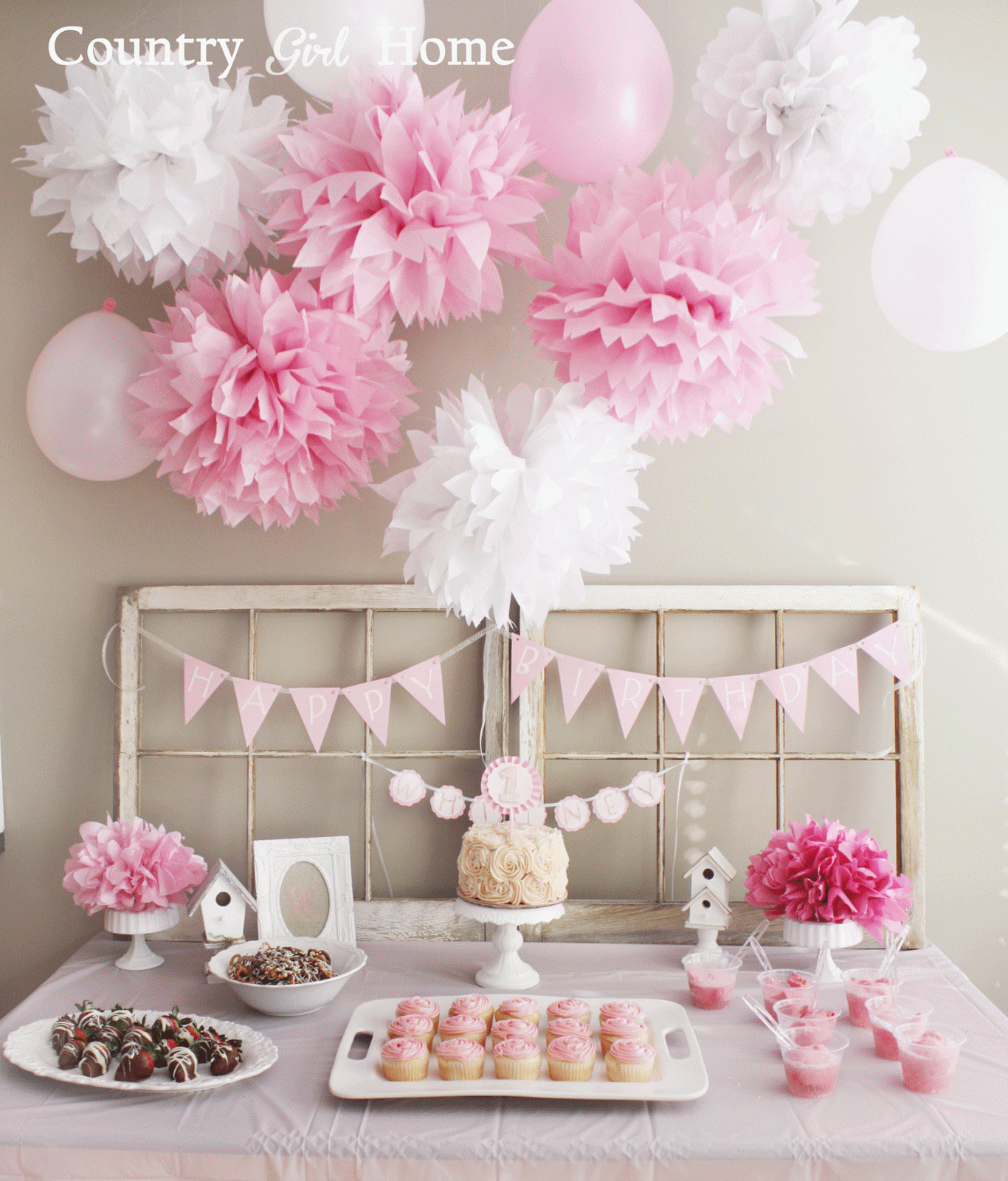 First Birthday Decorations For Girl
 COUNTRY GIRL HOME 1st Birthday
