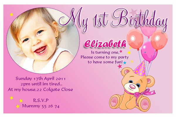 First Birthday Party Invitation Wording
 First Birthday Invitation Wording – FREE Printable