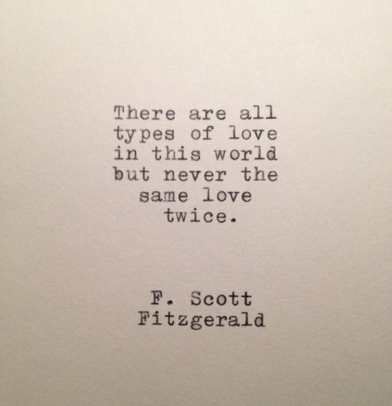Fitzgerald Love Quotes
 F Scott Fitzgerald Love Quote Made Typewriter