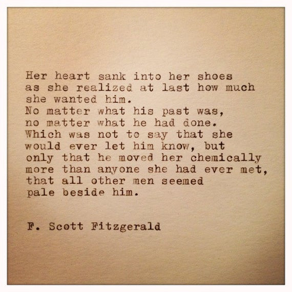 Fitzgerald Love Quotes
 F Scott Fitzgerald Quote Typed on Typewriter