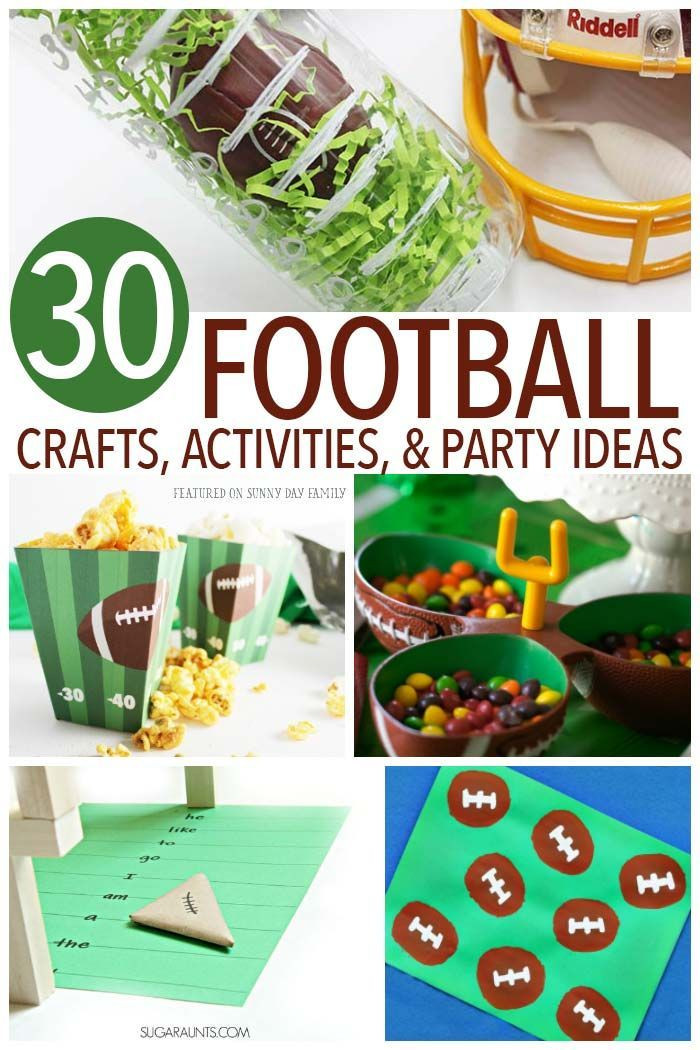 Football Party Ideas For Kids
 Touchdown 30 Football Crafts Activities & Party Ideas