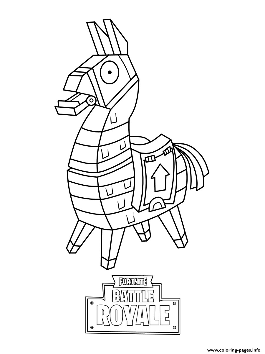 Fortnite Coloring Pages For Kids
 Print mini fortnite lama skin coloring pages in 2019