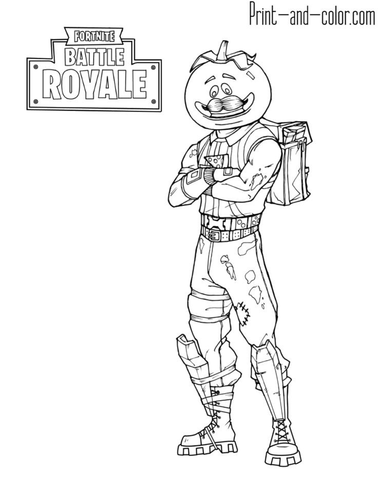 Fortnite Coloring Pages For Kids
 Fortnite battle royale coloring page Tomatohead
