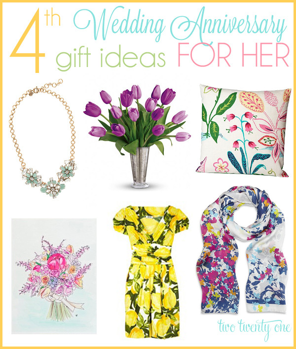 Fourth Anniversary Gift Ideas For Her
 4th Anniversary Gift Ideas