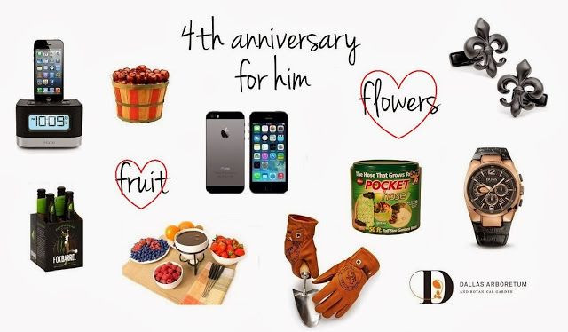 Fourth Anniversary Gift Ideas
 4th anniversary t ideas for husband