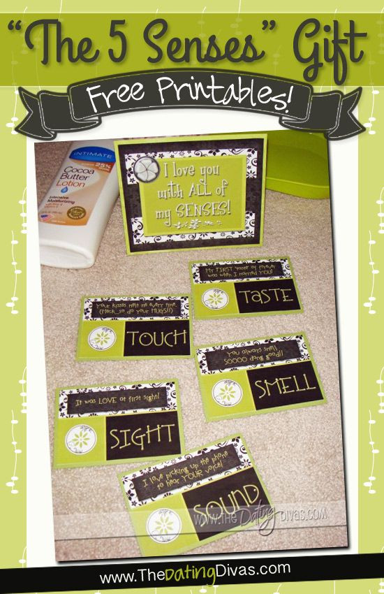 Free Gift Ideas For Boyfriend
 The FIVE Senses Gift es with Free Printable Tags
