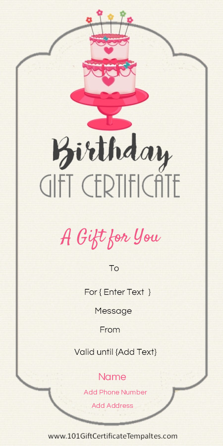 Free Gift Ideas For Girlfriend
 birthday t certificate template …