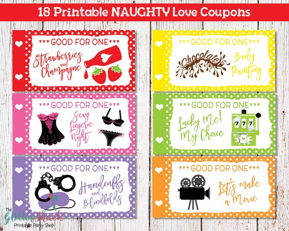 Free Gift Ideas For Girlfriend
 Printable Naughty Love Coupons For Men Husband Boyfriend y