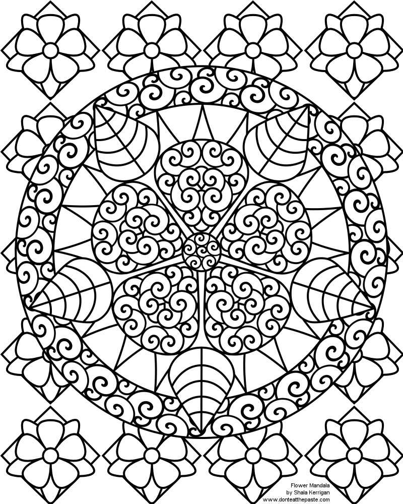 Free Printable Mandala Coloring Pages Adults
 Don t Eat the Paste Mandalas coloring pages