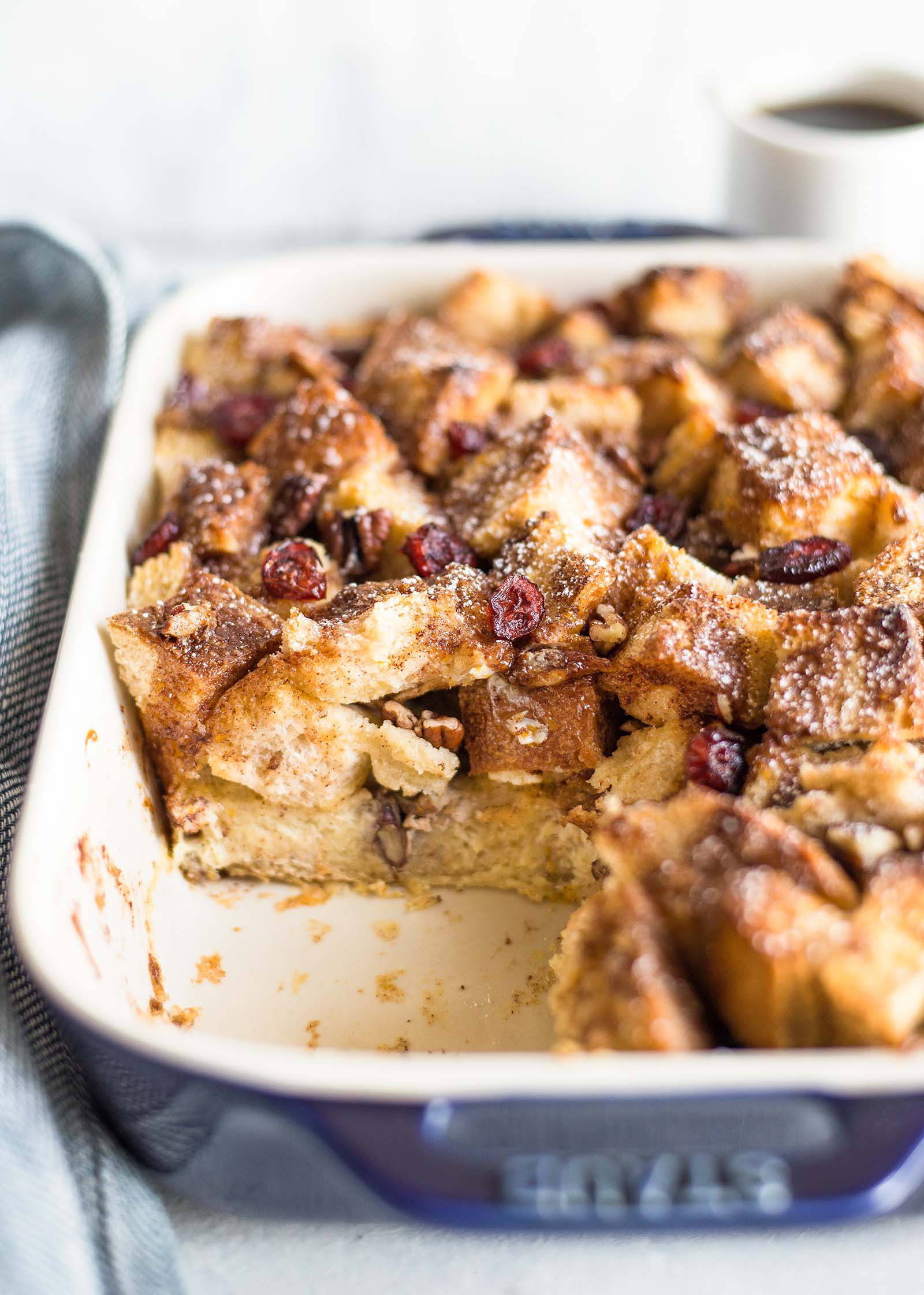 French Toast Casserole Challah
 french toast casserole with challah bread and pecans