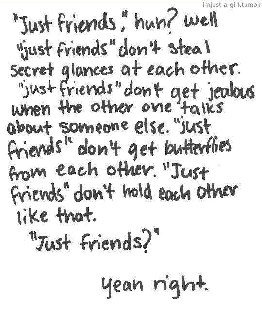 Friend To Love Quotes
 Just friends love quote