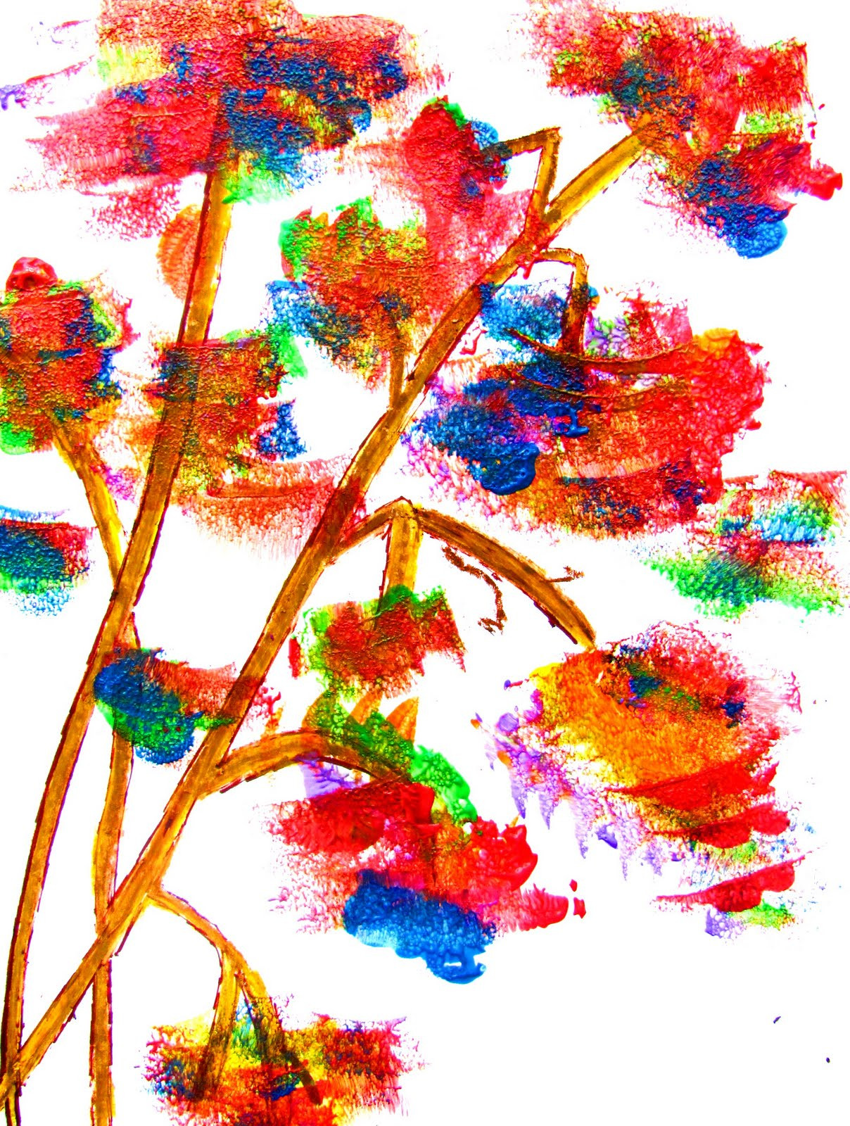 Fun Art For Kids
 colormehappy Sponge painting Fun to do easy art lesson