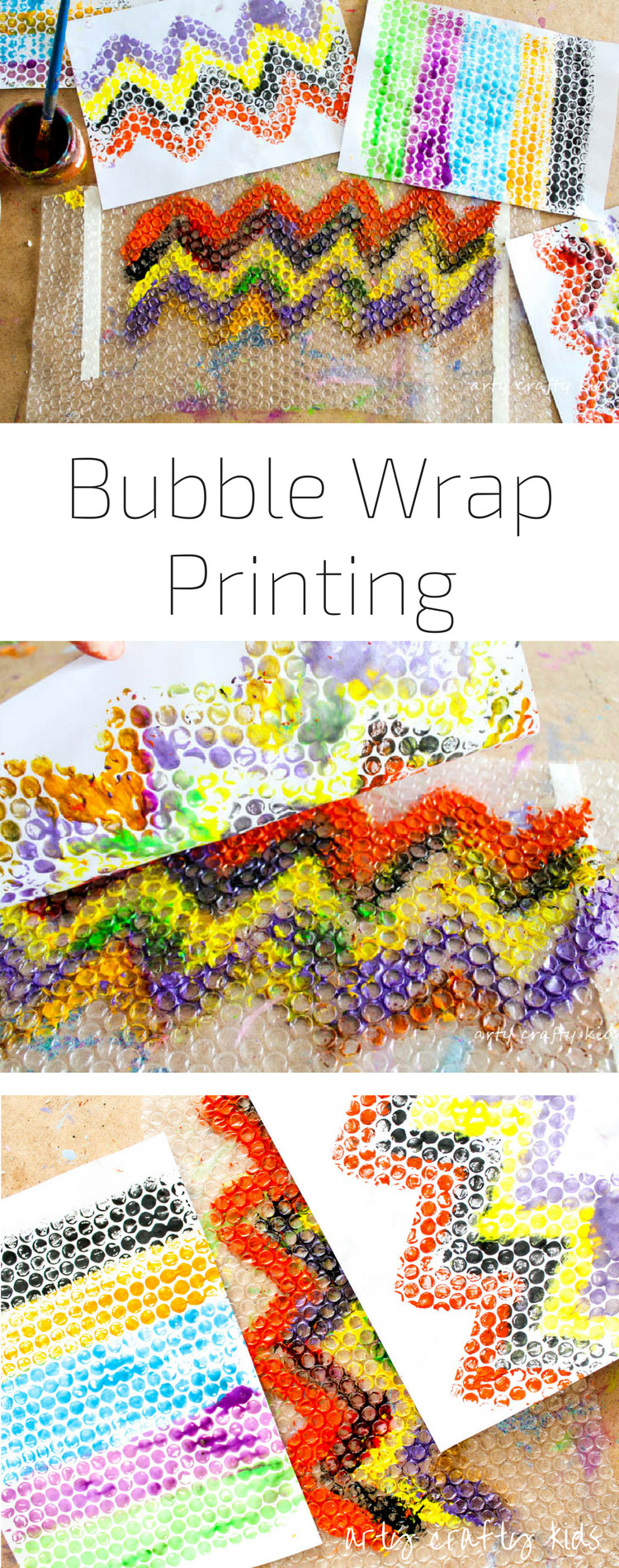 Fun Art For Kids
 Bubble Wrap Printing Arty Crafty Kids