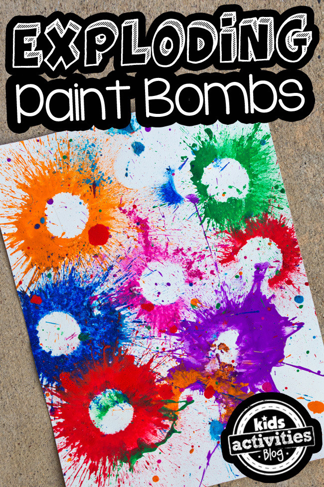 Fun Art Projects For Kids
 Exploding Paint Bombs Activity