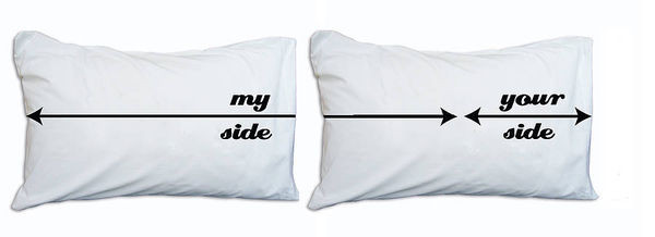 Funny Couple Gift Ideas
 Humorous Couples Pillowcases his and hers