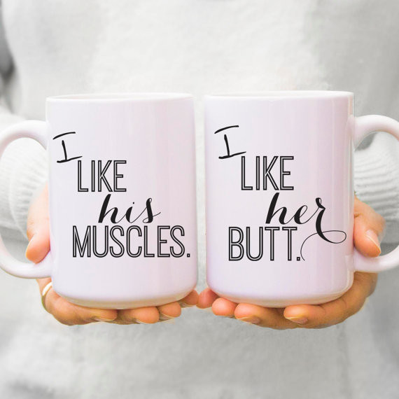 Funny Couple Gift Ideas
 Anniversary ts for men funny His & Hers Coffee Mugs
