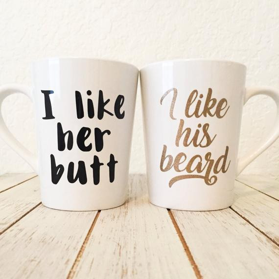 Funny Gift Ideas For Couples
 I Like His Beard I Like Her Butt Newly Wed Coffee by