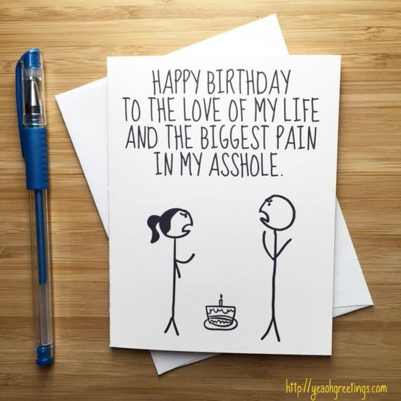 Funny Gift Ideas For Girlfriend
 Funny Happy Birthday Card for Boyfriend Girlfriend Cute
