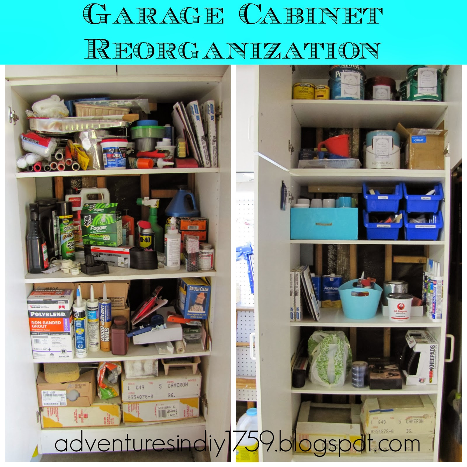 Garage Organization Cabinets
 Adventures in DIY Garage Organization Inside the Cabinets