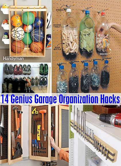 Garage Organization Hacks
 DecoArt Blog DIY 14 Genius Garage Organization Hacks