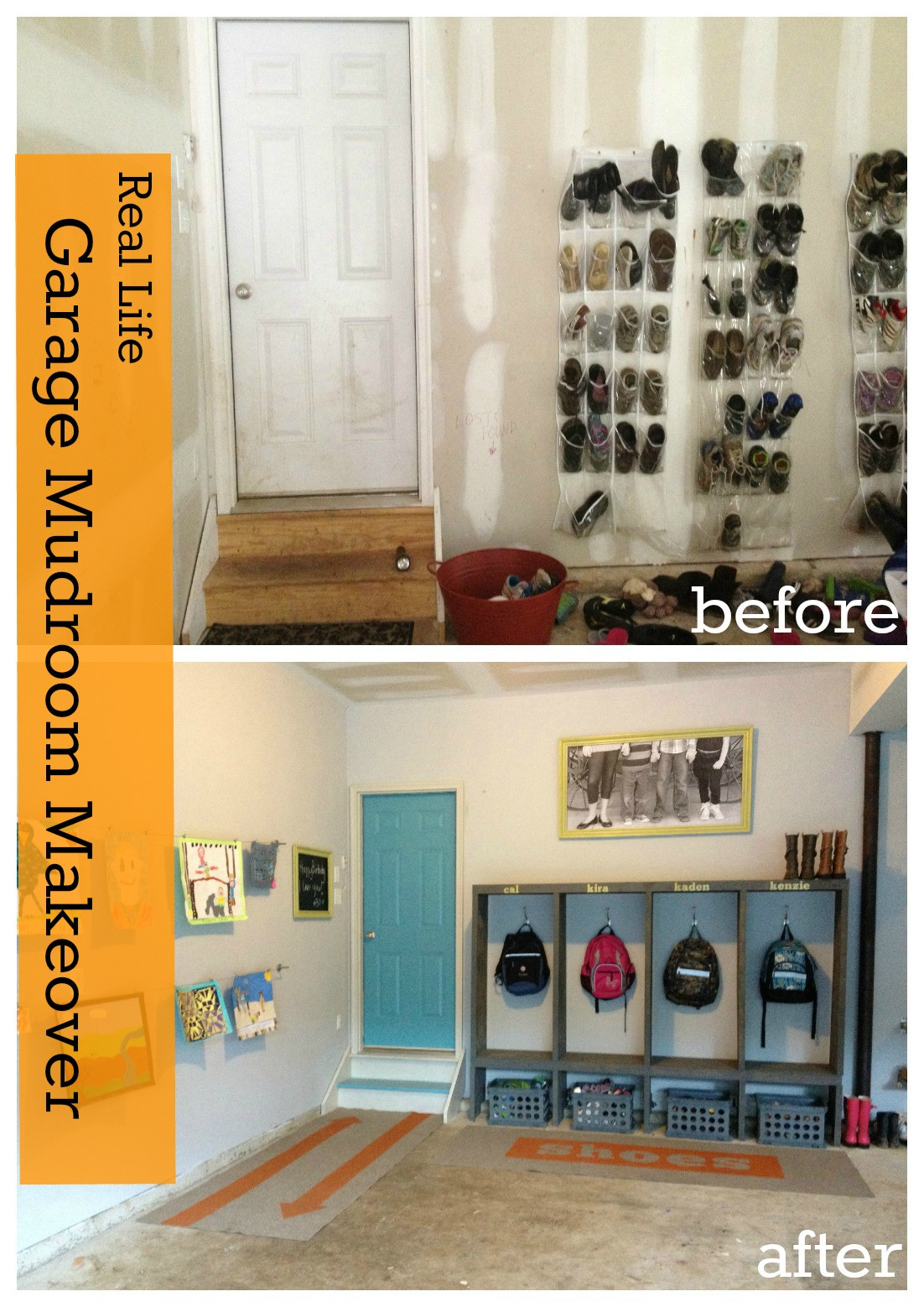 Garage Organizer Company
 Custom Painted Runner Rugs Garage Mudroom Makeover