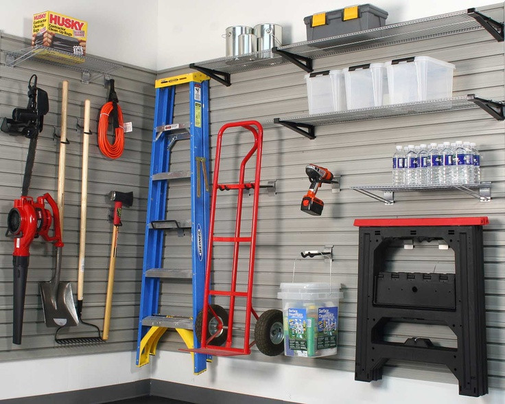Garage Wall Organization Systems
 garage slat wall For the home Pinterest
