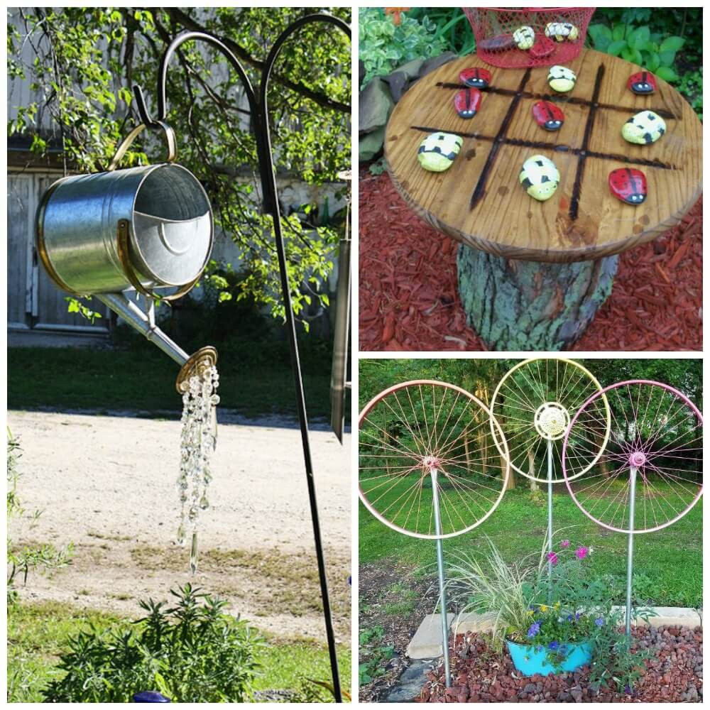 Garden Decor DIY
 15 DIY Garden Decor Ideas Watering Can Spin WheelLiving