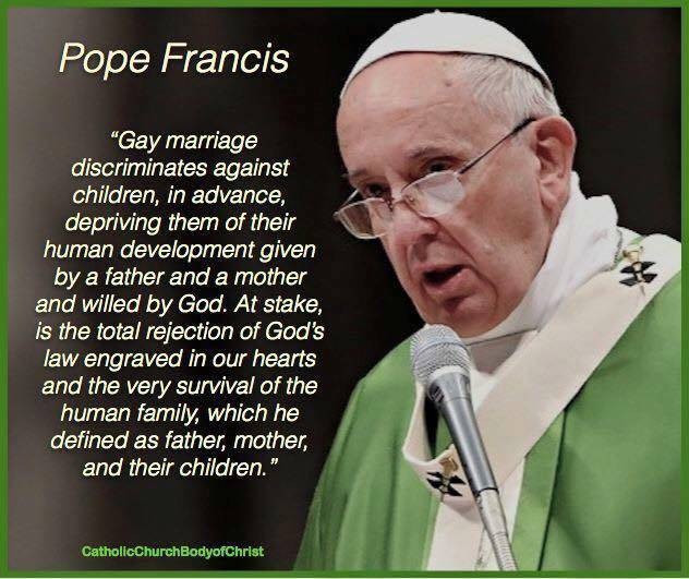 Gay Marriages Quotes
 Pope Francis