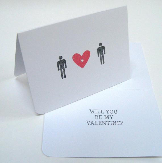 Gay Valentines Day Ideas
 Gay Valentine Card Gay Love Valentines Day Card Alternative